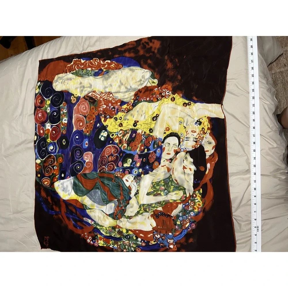 Gustav Klimt Silk Scarf 33x33